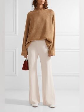 The Row Gala Cady Wide-Leg Pants - Size S - Off-White